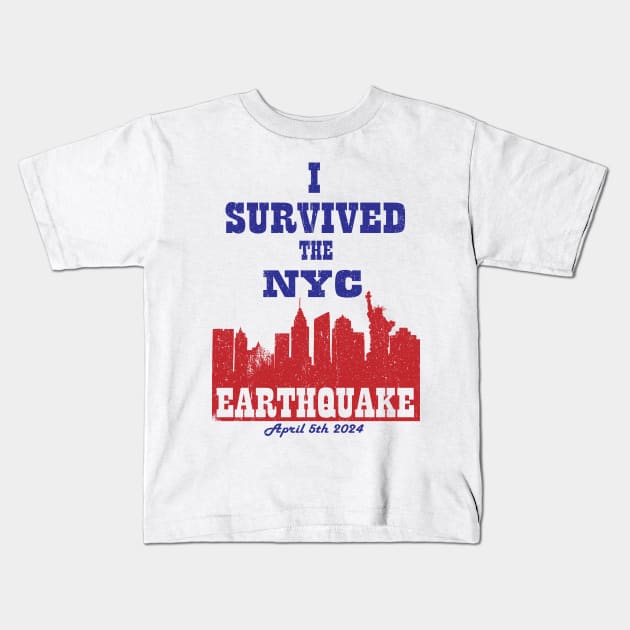 Vintage I Survived The NYC Earthquake Kids T-Shirt by LEGO